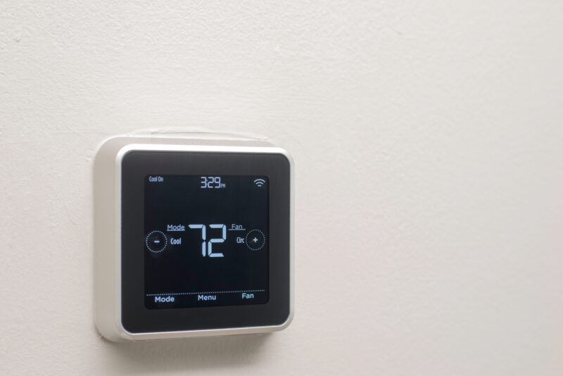 smart thermostat in Carlsbad home