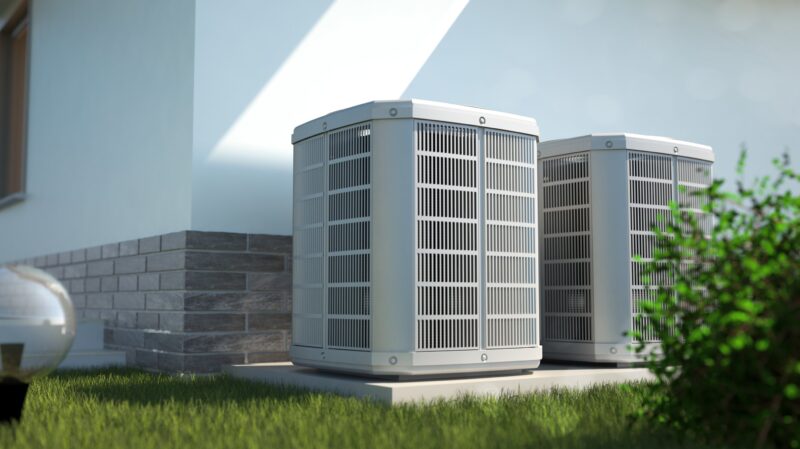 heat pumps outside of a residential home